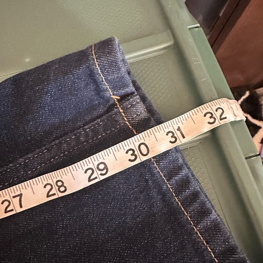 Everlane the Mid-Way Jean in true blue wash wide leg dark wash size 32 R - Picture 8 of 10
